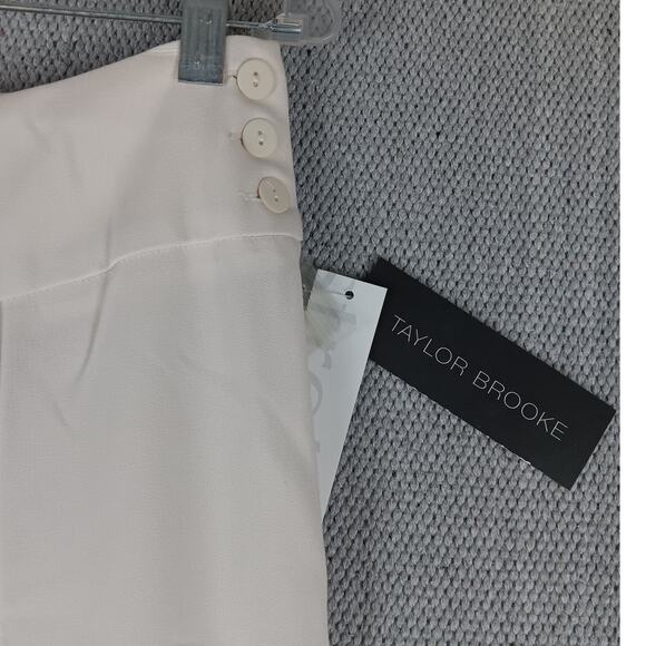 Taylor Brooke Canada Pants Womens 8 30X33 Cream Flare Leg High Waist - Picture 5 of 14